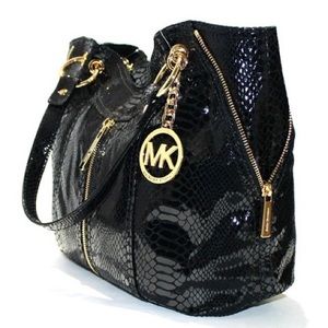 COPY - Michael Kors Moxley Embossed Python Leather Tote